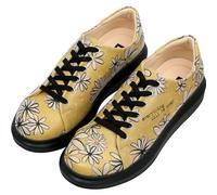 DOGO Wedge Platform Sneakers for Women - Handmade Vegan Leather, Unique Chunky 'Everything Will be Okay' Design, Size 9