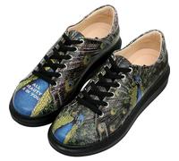 DOGO Wedge Sneakers for Women - Handmade and Vegan Leather Platform Sneakers for Women, Unique Chunky Sneakers All Beauty is in You Design, Size 10