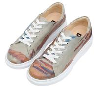 DOGO Wedge Sneakers for Women - Handmade and Vegan Leather Platform Sneakers for Women, Unique Chunky Sneakers Fishermans House Design, Size 8