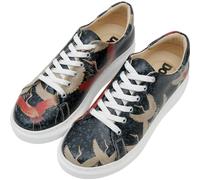 DOGO Wedge Sneakers for Women - Handmade and Vegan Leather Platform Sneakers for Women, Unique Chunky Sneakers We Rise, We Heal Design, Size 9