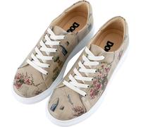 DOGO Wedge Sneakers for Women - Handmade and Vegan Leather Platform Sneakers for Women, Unique Chunky Sneakers Paperflower Design, Size 10
