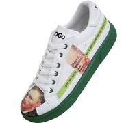 DOGO White Sneakers for Women - Handmade Women's Fashion Sneakers, Vegan Leather and Unique Design, Womens Sneakers Vincent Van Gogh Self Portrait Design, Size 10.5