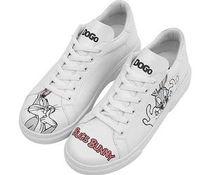 DOGO Women's Ace Sneakers, White, 3 UK