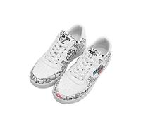 DOGO Women's Dice Sneakers, Blanc, 10 UK