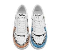 DOGO Women's Dice Sneakers, Blanc, 2 UK