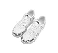 DOGO Women's Dice Sneakers, Blanc, 2 UK