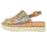 DOGO Women's Gigi Heeled Sandals, Multicoloured, 7.5 UK