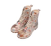 DOGO Women's Squirrel Lace-Up Boots Beige Size: 5 UK