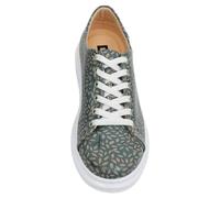 DOGO Women's Vegan Leather Blue Sneakers - Lemur Pattern, Multicolored, 4 UK