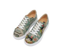 DOGO Women's Vegan Leather Multicolor Sneakers - Sweet Escape Pattern, Multicolored, 7 UK