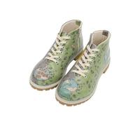 DOGO Women's Vegan Leather Multicolored Ankle Boots - Life Goes On Pattern, Multicolored, 8 UK