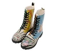DOGO Women's Vegan Leather Multicoloured Long Boots Cool Pattern, Multicolored, 6 UK