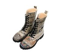 DOGO Women's Zipsy Fashion Boots, Beige, 3 UK