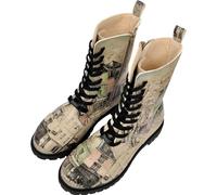 DOGO Zipsy Boots for Women - Handmade and Vegan Leather Mid Calf Boots for Women, Bonjour Paris Design