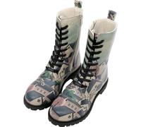 DOGO Zipsy Boots for Women - Handmade and Vegan Leather Mid Calf Boots for Women, Buildings Design