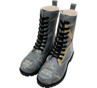 DOGO Zipsy Boots for Women - Handmade and Vegan Leather Mid Calf Boots for Women, Find Your Inner Peace Design