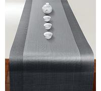 DOGOU Non-Slip Table Runner PVC, Outdoor Heat Resistant Placemat for Kitchen Holiday Dinner Table Decor, Waterproof Tea Mats (Color : Silver, Size : 30x180cm/11.8x70.9in)