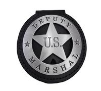 DOGOZ US Deputy Marshal Badge with Inlaid Leather Case,Costume Decoration Prop