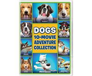 Dogs 10-Movie Adventure Collection: A Dog's Purpose / A Dog's Journey / Beethoven / Beethoven's Big Break / Beethoven's Treasure Tail / Balto / Balto II: Wolf Quest / Lassie / Mr. Peabody & Sherman / Space Dogs: Adventure To The Moon (10 Dvd)