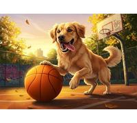 Dogs 150 Piece Jigsaw Puzzles for Adults, Colourful, Challenging & Brainteasing Adult puzzles 150 Pieces Basketball Court, Fun jigsaws for The Whole Family 14x10 inch