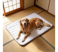 Dogs And Cats Cooling Mat - Durable Washable & Reusable Pet Cool Mat, Non-Toxic Summer Cooling Bed, Ice-Silk Polyester Material, Non-Slip Mesh Bottom for Home/Car/Travel