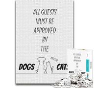 DOGS AND CATS RULE THE HOUSE Jigsaw Puzzle for Adults | For puzzle fans: Jigsaw Puzzle: image-based sorting for steady puzzle progress on quiet evenings.