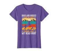 Dogs And Horses Make Me Happy Humans Make My Head Hurt Quote T-Shirt