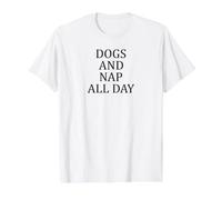 Dogs and Nap All Day Lazy Value Graphic T-Shirt, Men, White, M