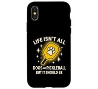 Dogs and Pickleball Paddle Funny Life Cute Quote Design Case for iPhone X/XS