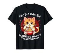 Dogs and Ramen Make Me Happy Funny T-Shirt