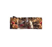 Dogs and Roses Printed Baby Headband, Soft and Breathable Bow Hair Accessory - Suitable for newborns 0-6 months old