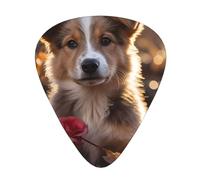 Dogs and Roses Wear-resistant guitar picks, thin, medium, heavy, 12 pieces of guitar picks, suitable for guitar, bass, electric guitar, ukulele,