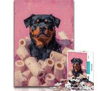 Dogs And Toilet Paper 1000 Pieces Jigsaw Puzzles for Adults And Teens,Family Game Stress Reliever Difficult Challenge Artists Collection,Fine Art 38x26cm