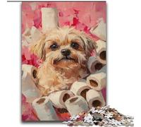 Dogs And Toilet Paper Jigsaw Puzzles for Adults 2000 Piece, Challenging Difficult Deal As Gifts for The Whole Family (70x100cm)