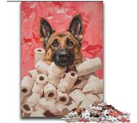 Dogs And Toilet Paper Jigsaw Puzzles for Teenagers 2000, Learning Educational Toys Family Games with Matching Poster And Trivia Sheet (70x100cm)