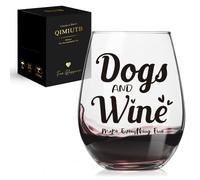Dogs and Wine Make Everything Fine Wine Glass, Funny Dog Themed Gift for Dog Lovers Her Dog Moms Grandma Wife Sister Friend, Gift for Birthdays Anniversary Retirement Mother's Day Father's Day-43