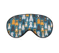 Dogs Animals Cartoon Unisex Light-Blocking Eye Mask Sleep Mask Suitable for Naps at Home, in The Office, and on Airplanes