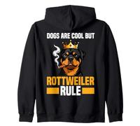 Dogs Are Cool But Rottweiler Rule Rottie King Zip Hoodie