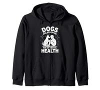 Dogs Are Essential For My Mental Health Puppy Love Therapy Zip Hoodie