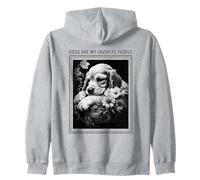 Dogs Are My Favorite People (Funny Dog Statement) Zip Hoodie