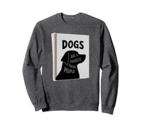 Dogs Are My Favorite Pooling People - Pet Lover Sweatshirt, Adult Unisex, Dark Heather Grey, XXL