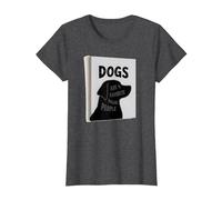 Dogs are My Favorite Pooling People - Pet Lover T-Shirt, Women, Dark Heather Grey, XS