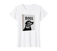 Dogs are My Favorite Pooling People - Pet Lover T-Shirt, Women, White, M