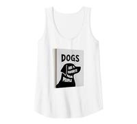 Dogs are My Favorite Pooling People - Pet Lover Tank Top, Women, White, S