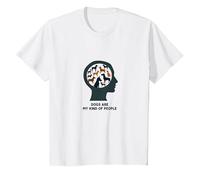 Dogs are My Kind of People - Dog Lover Silhouette Art T-Shirt, Kids, White, 3 Years