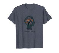 Dogs are My Kind of People - Dog Lover Silhouette Art T-Shirt, Men, Heather Blue, 6XL