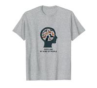 Dogs are My Kind of People - Dog Lover Silhouette Art T-Shirt, Men, Heather Grey, 6XL