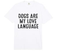 Dogs are My Love Language Comfort Colors Adult Heavyweight T-Shirt