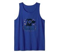 Dogs are My Therapy Pet Lover Paw Tank Top, Men, Royal Blue, XXL