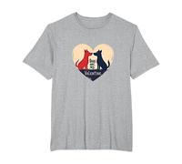 Dogs are My Valentine - Cute Pet Lover Heart T-Shirt, Men's Big and Tall, Heather Grey, 5X Tall